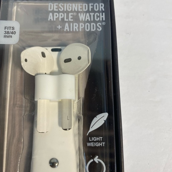 🛍️ 𝅺apple Compadable Watch Strap With Air Pod Loops, size 38-40mm new in pkg - Picture 4 of 4